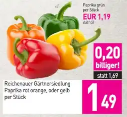 Sutterlüty Reichenauer Gärtnersiedlung Paprika rot orange, oder gelb Angebot