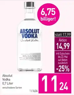 Sutterlüty Absolut vodka Angebot