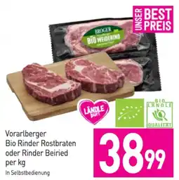 Sutterlüty Vorarlberger bio rinder rostbraten oder rinder beiried Angebot