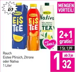 Sutterlüty Rauch eistee pfirsich, zitrone oder nativa Angebot