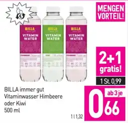 Sutterlüty Billa immer gut vitaminwasser himbeere oder kiwi Angebot