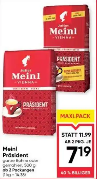 Maximarkt Julius meinl präsident Angebot