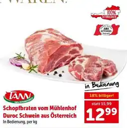 Interspar Schopfbraten vom Mühlenhof Duroc Schwein aus Österreich Angebot