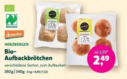 Denn's Biomarkt Herzberger bio- aufbackbrötchen Angebot