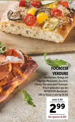 Interspar Focaccia verdure Angebot