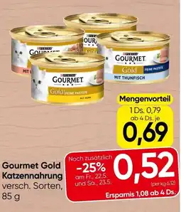 Spar Gourmet Gold Katzennahrung Angebot