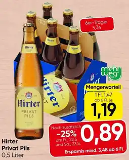 Spar Hirter privat pils Angebot