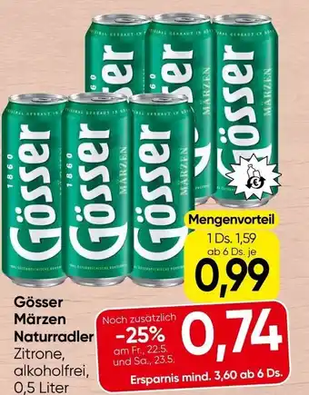 Spar Gösser märzen naturradler Angebot