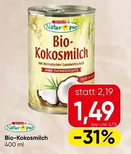 Spar Bio- kokosmilch Angebot