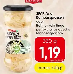 Spar Spar asia bambussprossen oder bohnenkeimlinge Angebot