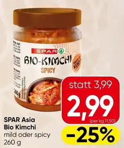 Spar Spar asia bio kimchi Angebot
