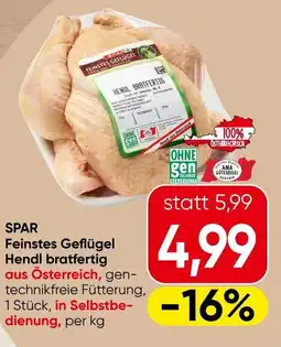 Spar Spar feinstes geflügel hendl bratfertig Angebot