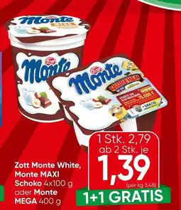 Spar Zott monte white, monte maxi Angebot