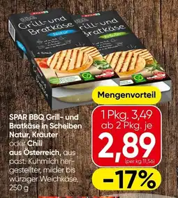Spar Spar bbq grill- und bratkäse in scheiben natur, kräuter Angebot