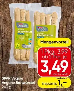 Spar Spar veggie vegane bratwurstel Angebot