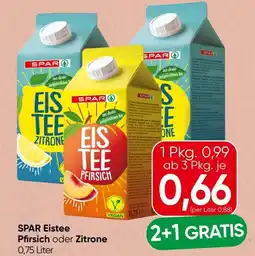 Spar Spar eistee pfirsich oder zitrone Angebot