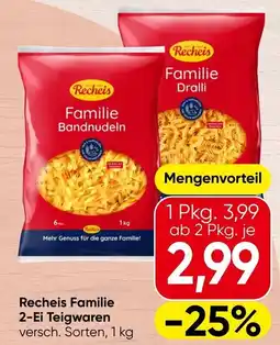 Spar Recheis Familie 2-Ei Teigwaren Angebot