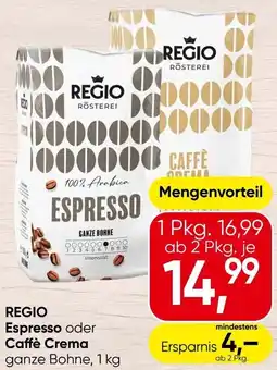 Spar Regio espresso oder caffè crema Angebot