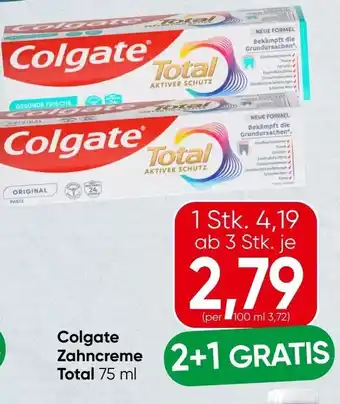 Spar Colgate Zahncreme Total Angebot