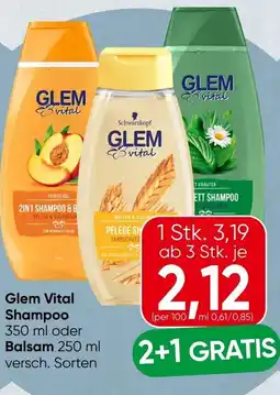Spar Glem Vital Shampoo oder balsam Angebot