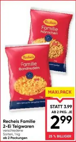 Maximarkt Recheis Familie Hörnchen 2-Ei Teigwaren Angebot