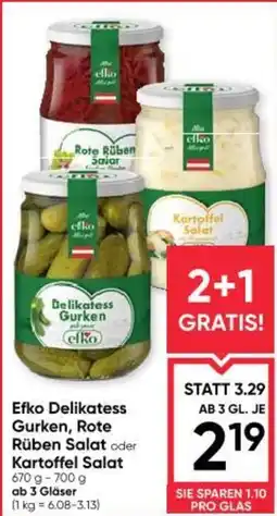 Maximarkt Efko delikatess gurken, rote rüben salat oder kartoffel salat Angebot