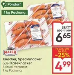 Maximarkt Knacker, Speckknacker oder Käseknacker Angebot