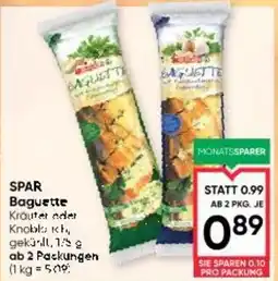 Maximarkt Spar baguette Angebot