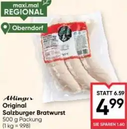 Maximarkt Ablinger original salzburger bratwurst Angebot