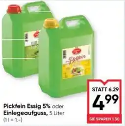 Maximarkt Pickfein essig 5% oder einlegeaufguss Angebot