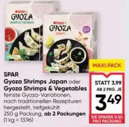 Maximarkt Spar gyoza shrimps japan oder gyoza shrimps & vegetables Angebot