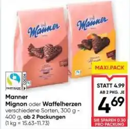 Maximarkt Manner mignon oder waffelherzen Angebot