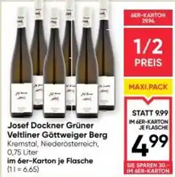 Maximarkt Josef Dockner Grüner Veltliner Göttweiger Berg Angebot