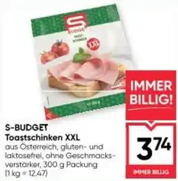 Maximarkt S-BUDGET Toastschinken XXL Angebot