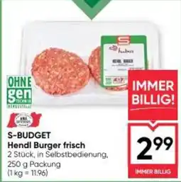 Maximarkt S-budget hendl burger frisch Angebot