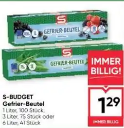 Maximarkt S-budget gefrier-beutel Angebot
