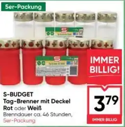 Maximarkt S-budget tag-brenner mit deckel rot oder weiß Angebot