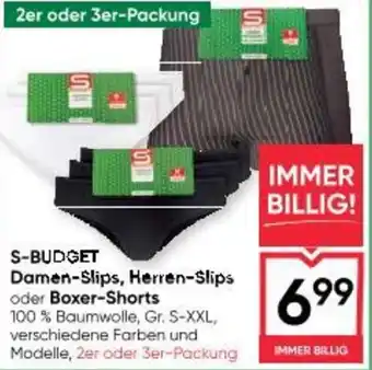 Maximarkt S-budget damen-slips, herren-slips oder boxer-shorts Angebot