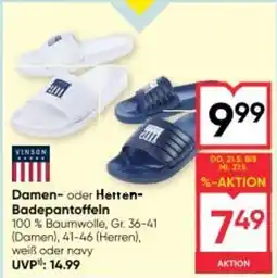 Maximarkt Damen- oder herren- badepantoffeln Angebot