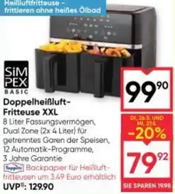 Maximarkt Doppelheißluft- fritteuse xxl Angebot