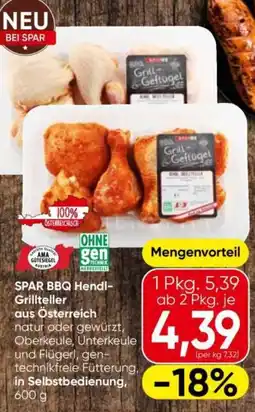 Eurospar SPAR BBQ Hendl- Grillteller aus Österreich Angebot