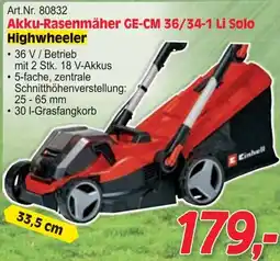 Zgonc Akku-rasenmäher ge-cm 36/34-1 li solo Angebot