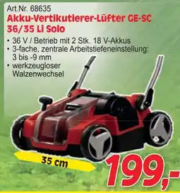 Zgonc Akku-vertikutierer-lüfter ge-sc 36/35 li solo Angebot