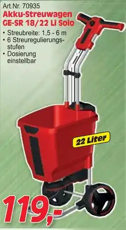 Zgonc Akku-Streuwagen GE-SR 18/22 Li Solo Angebot