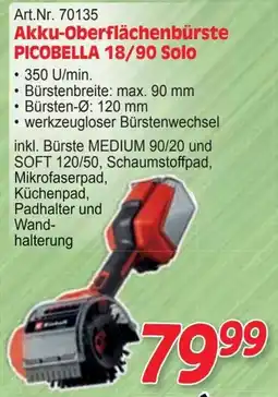 Zgonc Akku-Oberflächenbürste PICOBELLA 18/90 Solo Angebot