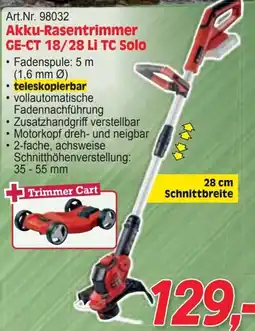 Zgonc Akku-Rasentrimmer GE-CT 18/28 Li TC Solo Angebot