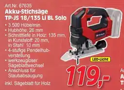 Zgonc Akku-stichsäge tp-js 18/135 li bl solo Angebot