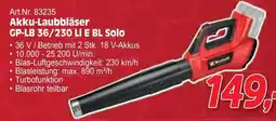 Zgonc Akku-Laubbläser GP-LB 36/230 Li E BL Solo Angebot