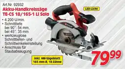 Zgonc Akku-Handkreissäge TE-CS 18/165-1 Li Solo Angebot