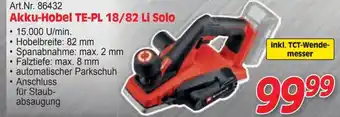 Zgonc Akku-Hobel TE-PL 18/82 Li Solo Angebot